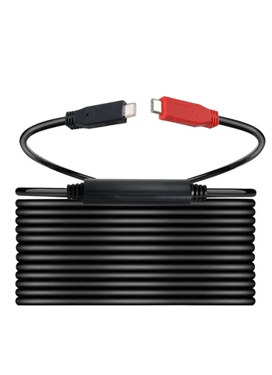 8m Type-C Cable USB-C Male to USB-C Male Cable Adapter 5Gbps Gen1 Chipset Repeater Data Cable Single-Way Transfer Converter for Industrial Camera, Laptop PC, Disk UC-044-BK 