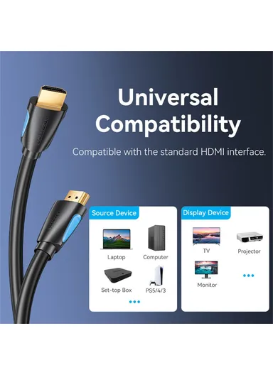 8m HDMI Cable Male to Male Gold Plated 4K HDMI Cable VAA-M02-B800