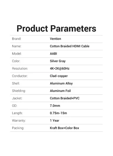 8m 4K 30Hz HDMI Male to Male Cable for Projector TV Box Laptop Monitor AABIK 