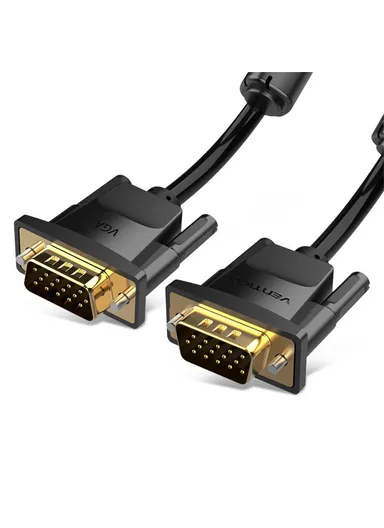 8m VGA 3+9 Male to VGA Male Cable 1080P 60Hz HD PVC Cord DADBK - Black