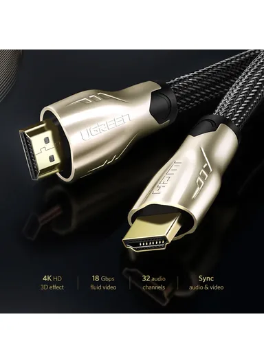 8m Nylon Braided Round HDMI Cable 4K/30Hz for Apple TV Xbox One PS5, Support Mirror &amp; Extended Mode 28AWG