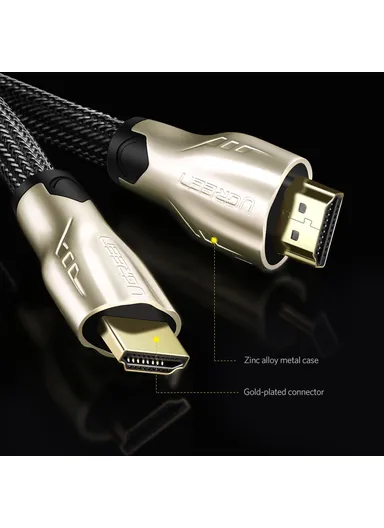 8m Nylon Braided Round HDMI Cable 4K/30Hz for Apple TV Xbox One PS5, Support Mirror &amp; Extended Mode 28AWG