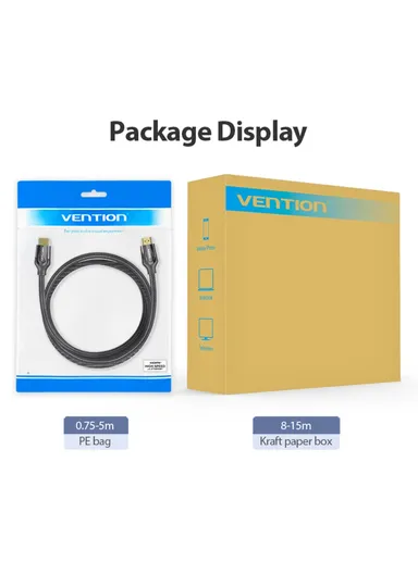 8m 4K 30Hz HDMI Male to Male Cable HD Nylon Braided Cord VAA-B05-B800