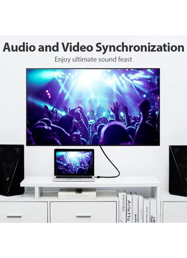 8m 4K 30Hz HDMI Male to Male Cable HD Nylon Braided Cord VAA-B05-B800