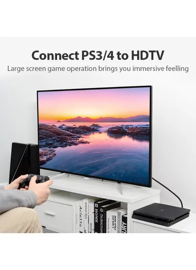 8m 4K 30Hz HDMI Male to Male Cable HD Nylon Braided Cord VAA-B05-B800