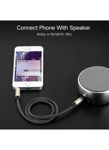 8m 3.5mm Male to Male Braided Audio Cable Stereo Sound AUX Cable AV125 40784