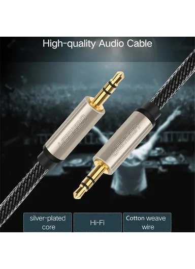 8m 3.5mm Male to Male Braided Audio Cable Stereo Sound AUX Cable AV125 40784