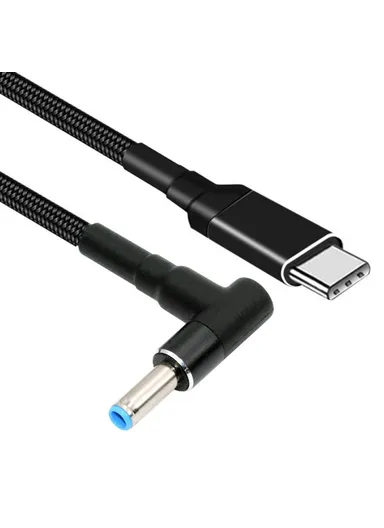 1.8m USB-C to DC 4.5x3.0mm Charging Cable PD 100W Nylon Fast Charge Cord For HP Laptop UC-110-4530HP 
