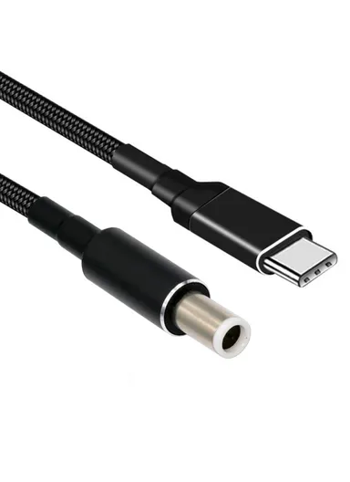 1.8m USB-C to DC 7.4x5.0mm Cable PD 100W Nylon Charging Cord For Dell Laptop UC-110-7450DE