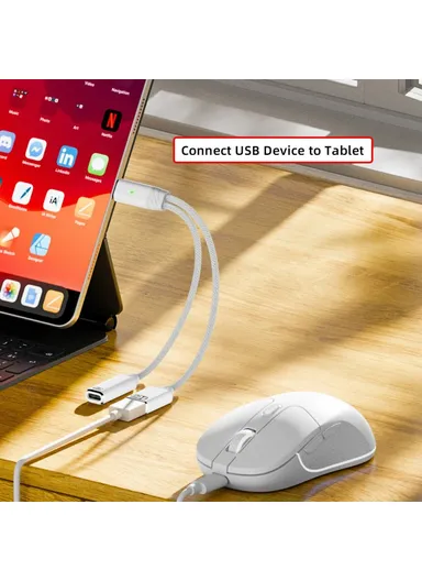 USB-C to PD 100W + USB2.0 OTG Adapter Cable High Speed Data Transfer / Fast Charging UC-030-TC003 