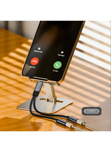 USB-C to 8-Pin Female Adapter Cable with 100W PD and DAC Audio for Laptop, Tablet Phone UC-030-TC004 