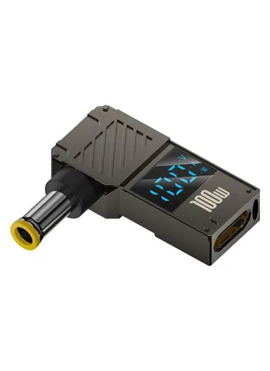 Laptop Charging Adapter Type-C to DC 5.0x1.0mm Digital Display Fast Charging Converter PD 100W 