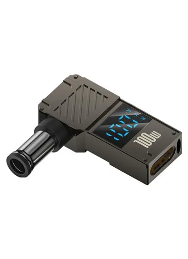 Laptop Charging Adapter Type-C to DC 6.0x4.4mm Digital Display Fast Charging Converter PD 100W 