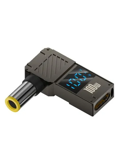 Laptop Charging Adapter Type-C to DC 7.9x0.9mm Digital Display Fast Charging Converter PD 100W