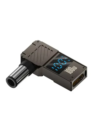 HP Laptop Charging Adapter Type-C to DC 7.4x5.0mm Digital Display Zinc Alloy Converter PD 100W
