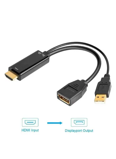 4K 60Hz HDMI to DisplayPort Adapter Cable HDMI 2.0b Male to DP 1.4 Female Converter HD1 