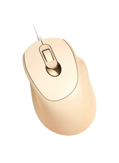 Business Office Wired Mouse 4D Buttons Silent Click Adjustable DPI Ergonomic Design V2  - Pink