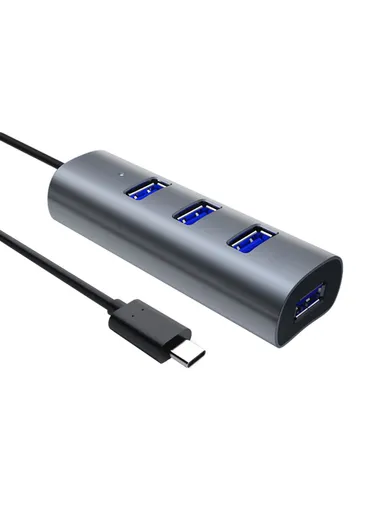 4-Port USB Hub Type C to USB 3.0 Aluminum Alloy Docking Station High Speed Data Transfer CHB010