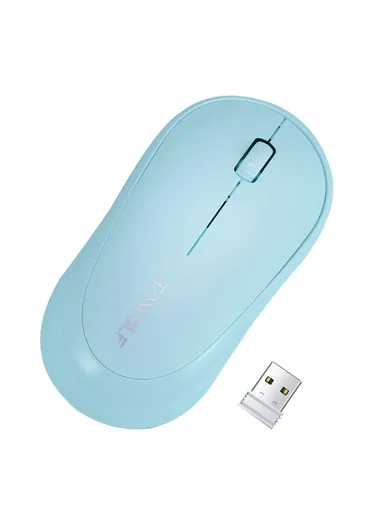 Wireless Mouse Ergonomic Design 2.4G Connectivity Auto Sleep for Office / Home Use - Blue