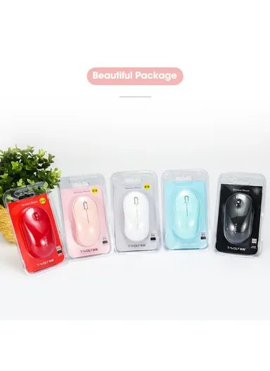 Wireless Mouse Ergonomic Design 2.4G Connectivity Auto Sleep for Office / Home Use - Blue