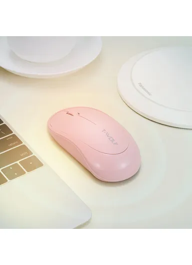Wireless Mouse Ergonomic Design 2.4G Connectivity Auto Sleep for Office / Home Use - Blue