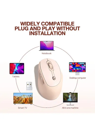 2.4G Wireless Mouse 3-Level DPI Adjustable Optical Sensor 6 Buttons for Home / Office Use Q7 