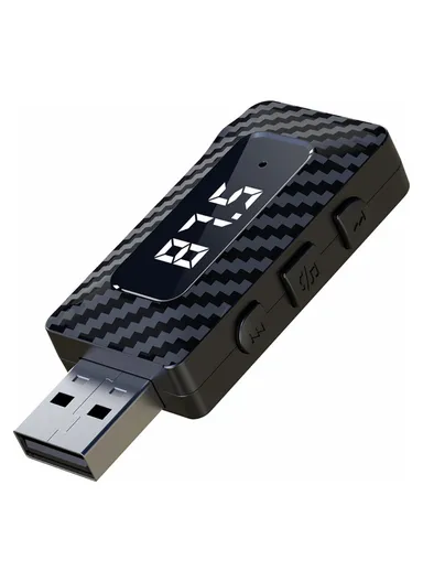 W3 Wireless USB Bluetooth-compatible 5.3 Music Receiver AUX Audio Adapter FM Transmitter