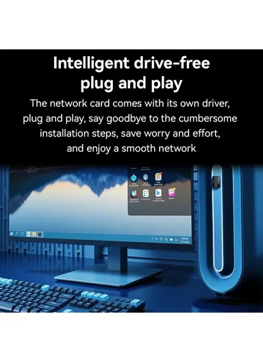 WiFi4 Dongle 150Mbps High Speed USB Wireless Adapter with Built-In Antenna  WP10