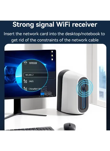 WiFi4 Dongle 150Mbps High Speed USB Wireless Adapter with Built-In Antenna  WP10