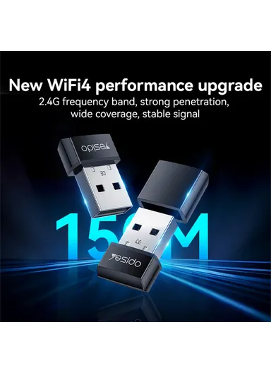 WiFi4 Dongle 150Mbps High Speed USB Wireless Adapter with Built-In Antenna  WP10