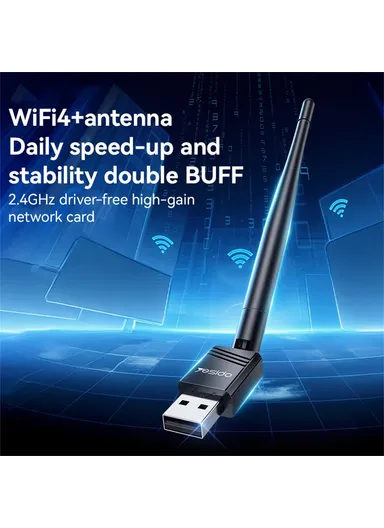 150Mbps High Speed WiFi4 Wireless Dongle USB Adapter with External Antenna WP11