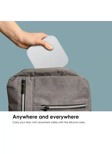 For Mac Mini M4 / M4 Pro Computer Dust Cover Anti Drop Silicone Protective Case - Transparent GS112601 