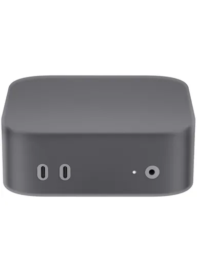 For Mac Mini M4 / M4 Pro Computer Dust Cover Anti Drop Silicone Protective Case - Transparent Black GS112601