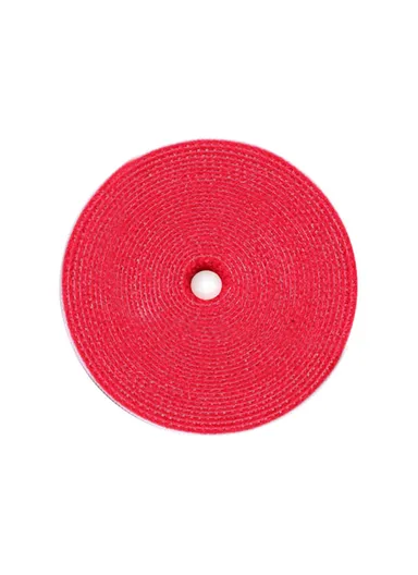 3 Meters Magic Tape Sticky Hook &amp; Loop Fastener Data Cable Organizer - Red