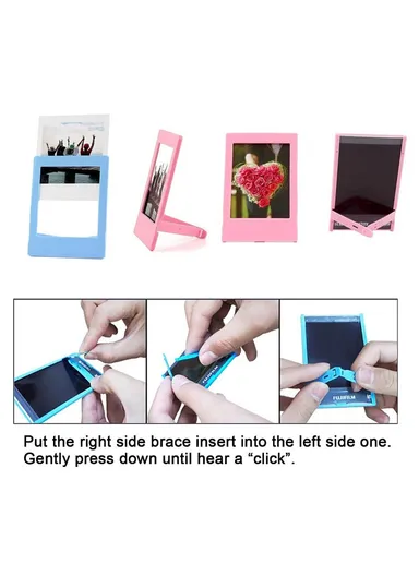 Colorful Bundle Kit Accessories Set for Fuji Instax Mini 12 11 9 8 Film Stickers+Desk Frames+Hanging Frame+Strap