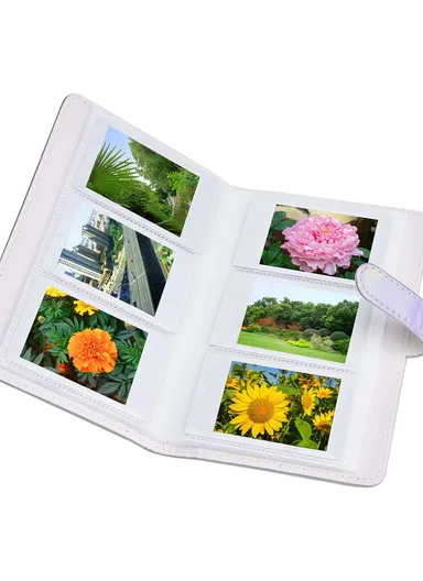 Colorful Bundle Kit Accessories Includes Photo Album, Hang Frames &amp; Border Stickers For FujiFilm Instax Mini - Magic Silver