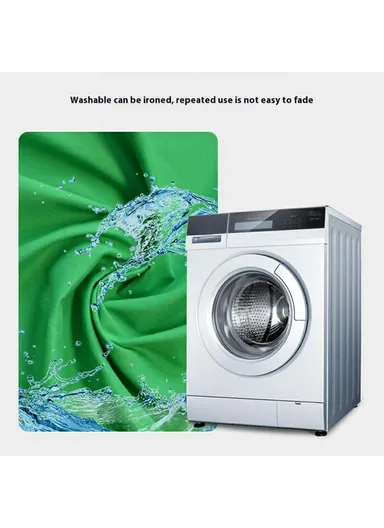 3 x 3m Photography Backdrop Photo Studio Backdrop 120g Polyester Shoot Background with Clamps - Green