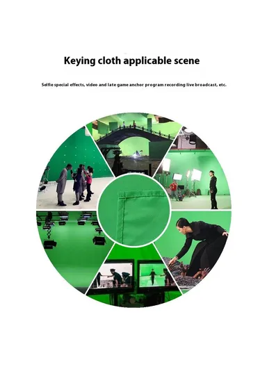 Photography Backdrop 3 x 3.6m Polyester 120g Studio Background Screen for Live Streaming / Photo Shooting - Green - Black