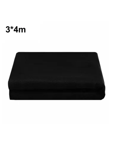 Photography Backdrop 3 x 4m Polyester Studio Background Screen for Live Streaming  /  Photo Shooting - Black