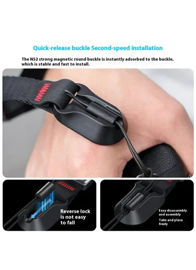 Camera Wrist Strap Magnetic Quick Release Detachable Lanyard for DSLR / Action Cameras P10-HWG-01