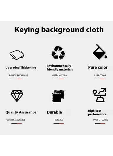 Photography Backdrop 3 x 3 Meter 120g Polyester Cloth Studio Background Screen for Live Streaming  /  Photo Shooting - Black