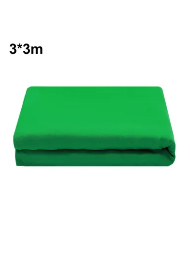Photography Backdrop 3 x 3 Meter 120g Polyester Cloth Studio Background Screen for Live Streaming  /  Photo Shooting - Green