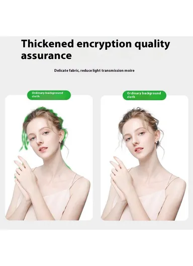 Photography Backdrop 3 x 3 Meter 120g Polyester Cloth Studio Background Screen for Live Streaming  /  Photo Shooting - Green