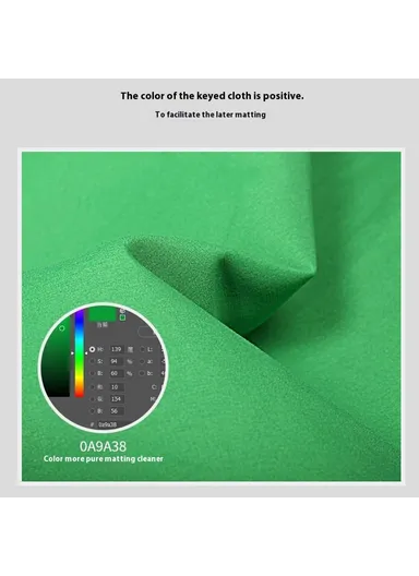 Photography Backdrop 3 x 3 Meter 120g Polyester Cloth Studio Background Screen for Live Streaming  /  Photo Shooting - Green