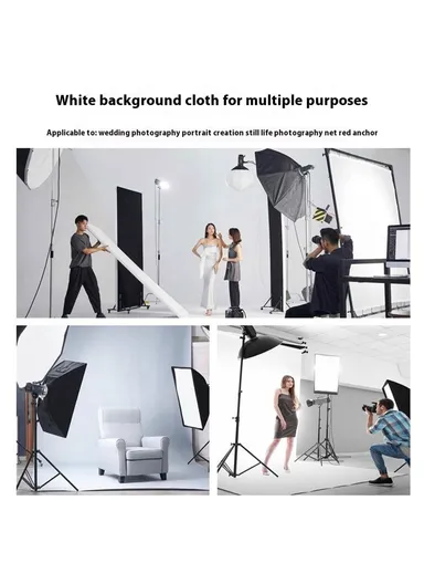 1.8 x 2.8m Photography Backdrop Set with 4 Clips Polyester Background Screen for Studio / Live Streaming - Green
