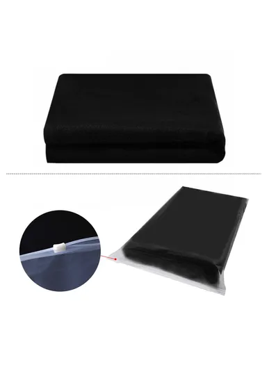 3 x 6m Photography Backdrop Polyester Studio Background Screen for Live Streaming / Photo Shooting - Black