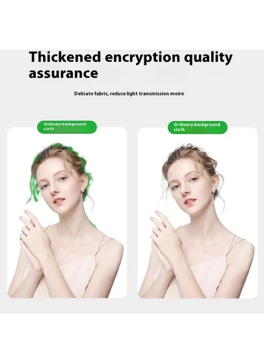 2 x 1.5m / Green Photography Backdrop Set with 4 Clips Polyester Background Screen for Studio / Live Streaming