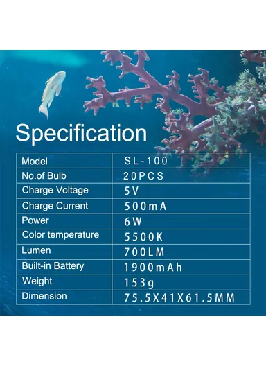 40m Underwater Light For GoPro Camera Waterproof LED Video Diving SL-100