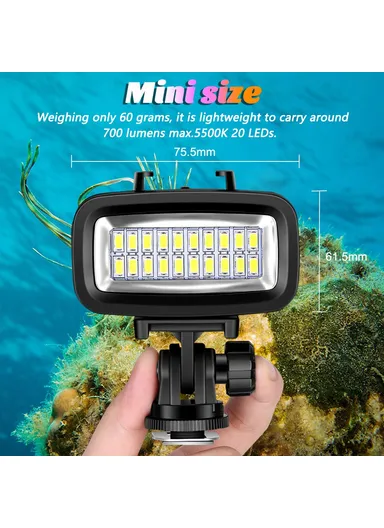 40m Underwater Light For GoPro Camera Waterproof LED Video Diving SL-100