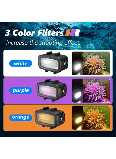 40m Underwater Light For GoPro Camera Waterproof LED Video Diving SL-100
